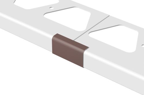 Schlüter-BARA-RW spojka k balkónovej lište, hliník komaxit sivá metalíza, v: 25 mm, 1 ks