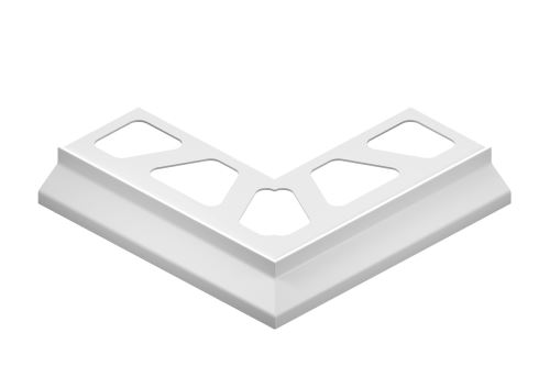 Schlüter-BARA-RKB vonk. roh 90 st. k balk. lište, hliník komaxit snehobiela, v: 3 mm, 1 ks