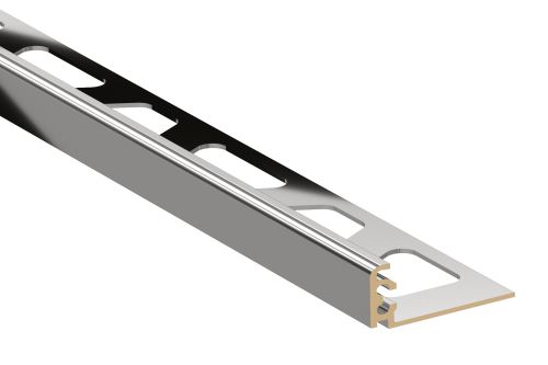 Schlüter-JOLLY-MC ukončovacia lišta "L", mosadz chrómovaná, v: 12,5 mm, d: 2,5 m