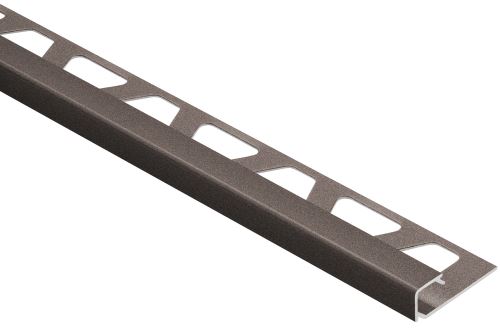 Schlüter-QUADEC-TS ukonč. lišta "Q", hliník komaxit strukt. bronzová, v: 10 mm, d: 2,5 m