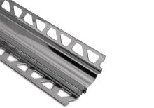 Schlüter-DILEX-HKS žliabková lišta, nerez sivá V4A, v: 8 mm, v2: 7 mm, d: 2,5 m