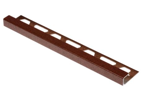 Schlüter-QUADEC-TS ukonč. lišta "Q", hliník komaxit hrdzavo hnedá, v: 4,5 mm, d: 2,5 m