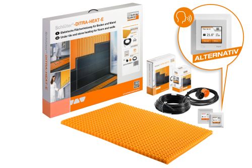 Schlüter-DITRA-HEAT-E sada vykurovania, 7,8 m2, vykurov. plocha 5,5 m2, 136 W/m2, RT6