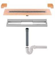Schlüter-KERDI-LINE lineárny žľab, nerez V2A, v: 22 mm, DN 50, 800 mm, 1 ks, Siphon