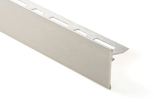 Schlüter-SCHIENE-STEP-EB ukonč. l. prac. dosky, kartáč V2A, v: 9 mm, v2: 30 mm, d: 2,5 m