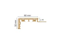 Schlüter-TREP-V60 schodová lišta, hliník komaxit škárová sivá, v: 12,5 mm, d: 3 m (2)