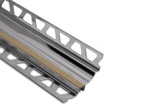 Schlüter-DILEX-HKS žliab. lišta, svetlo béžová V4A, v: 10 mm, v2: 7 mm, d: 2,5 m
