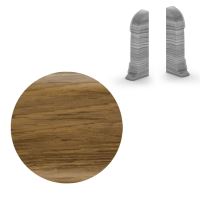 AP28 koncovka Ľ+P pre soklovú lištu NGF56, PVC orech, 56 mm, 1 pár