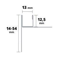 KP7/4 profil pro vsadenie skla ACARA, nerez V2A kartáčovaná (2)