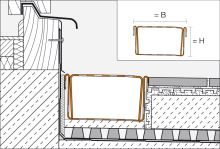 Schlüter-TROBA-LINE-TL drenážny žľab, nerez V2A, v: 20 mm, š: 160 mm, d: 1 m (1)