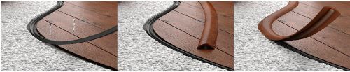 AP22 základnice FLEX BOARD C ACARA, PVC flexibilný čierna, 7 mm, 0,75 m