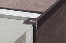Schlüter-VINPRO-STEP schod. lišta pre vinyl, hliník elox titán kartáč, v: 11 mm, d: 2,5 m (1)