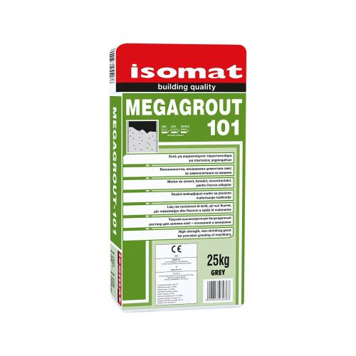 ISOMAT MEGAGROUT-101 Vysoko pevná nezmršťujúca sa liata malta pre presné strojové injektáže, sivá, 25 kg