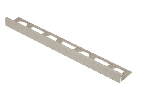 Schlüter-SCHIENE-TS ukonč. lišta "L", hliník komaxit strukt. krémová, v: 6 mm, d: 2,5 m