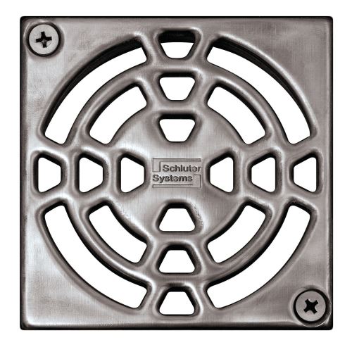 Schlüter-KERDI-DRAIN rošt, nerez kartáč V4A, 10x10 cm, D1 Classic, skrutkovaný, 1 ks