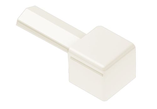 Schlüter-QUADEC-PQ vonkajší roh k ukončovacej lište "Q", PVC biela, v: 10 mm, 1 ks
