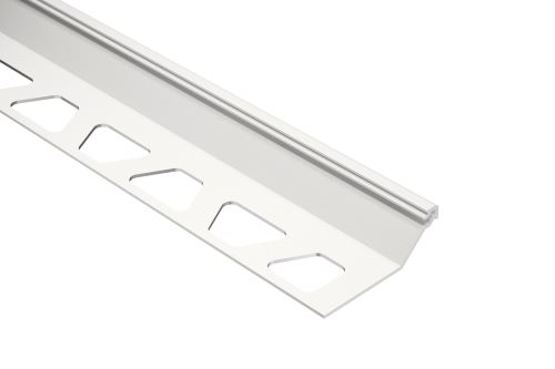 Schlüter-FINEC-SQ-AC ukonč. lišta "Q", hliník kom. brilantná biela mat, v: 11 mm, d: 2,5 m
