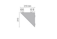 Schlüter-SHELF-E-S1 polica do sprchy, kamenná sivá, 210x210 mm, 1 ks, Wave (4)