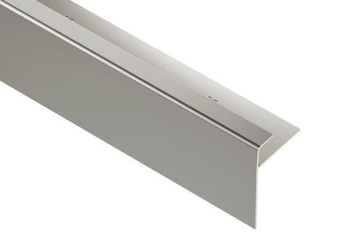 Schlüter-VINPRO-STEP-R schodová lišta pre vinyl, elox titán kartáč, v: 10 mm, d: 2,5 m