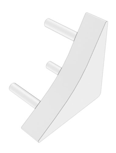 VP2/1 univerzálna koncovka k vaňovej lište ACARA, PVC briliant biela, 20 mm, 1 ks