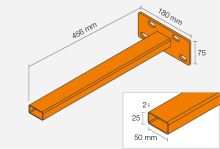 Schlüter-KERDI-BOARD konzola pod umývadlo, v: 75 mm, 1 ks Schlüter-KERDI-BOARD konzola pod umývadlo, v: 75 mm, 1 ks