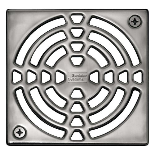 Schlüter-KERDI-DRAIN rošt, nerez kartáč V2A, 15x15 cm, D1 Classic, skrutkovaný, 1 ks