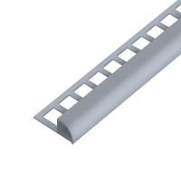 SP15/1 ukončovacia lišta C, štvrťoblúk, s vymedzovačom, ACARA, PVC tm. sivá, 6 mm, 2,5 m
