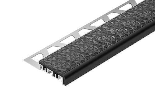 Schlüter-TREP-V42 schodová lišta, hliník komaxit škárová sivá, v: 11 mm, d: 3 m