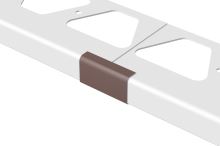 Schlüter-BARA-RW spojka k balkónovej lište, hliník komaxit sivá metalíza, v: 25 mm, 1 ks