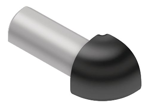 Schlüter-RONDEC-AC vonk. roh k ukonč. l. "C", hliník kom. grafit. čierna, v: 10 mm, 1 ks