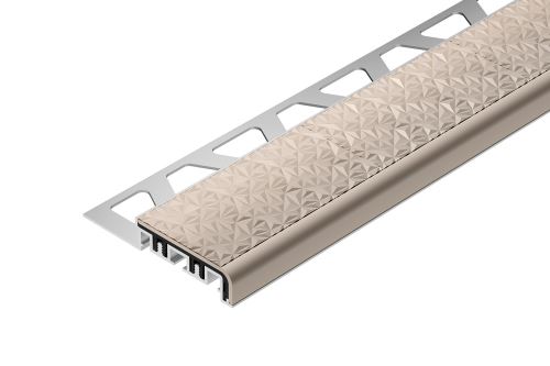 Schlüter-TREP-V42 schodová lišta, hliník komaxit broskvová, v: 9 mm, d: 3 m