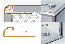 Schlüter-RONDEC-E ukončovacia lišta "C", nerez V2A, v: 4,5 mm, d: 2,5 m (2)