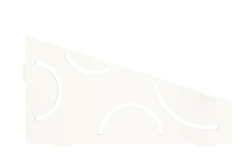 Schlüter-SHELF-E-S3 polica do sprchy, brilantná biela mat, 154x295 mm, 1 ks, Curve