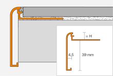 Schlüter-RONDEC-STEP vnútorný roh 135 st., hliník elox prírodný, v: 12,5 mm, 1 ks (1)