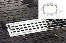 Schlüter-KERDI-LINE-B rošt žľabu, nerez lesk V2A, v: 19 mm, d: 1 m (2)