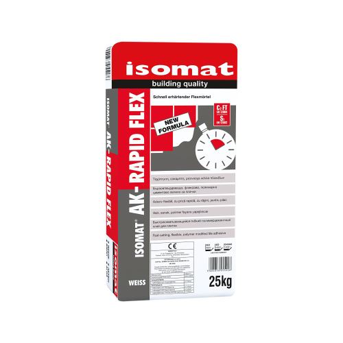 ISOMAT AK-RAPID FLEX Flexibilné polymérové lepidlo na dlaždice C2 FT S1, sivá, 25 kg