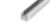 KP7/2 profil pre vsadenie skla ACARA, nerez V2A lesk, 13 mm, 2,5 m