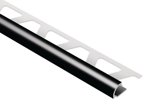 Schlüter-RONDEC-AC ukonč. lišta "C", hliník komaxit grafitovo čierna, v: 12,5 mm, d: 2,5 m