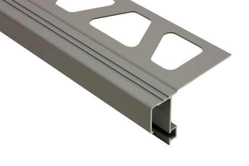 Schlüter-BARA-RTK balkónová lišta, hliník komaxit pastelovo sivá, v: 30 mm, d: 2,5 m
