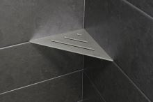 Schlüter-SHELF-E-S1 polica do sprchy, nerez kartáč V2A, 210x210 mm, 1 ks, Wave (1)