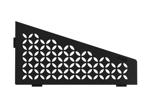 Schlüter-SHELF-E-S3 polica do sprchy, grafitovo čierna mat, 154x295 mm, 1 ks, Floral