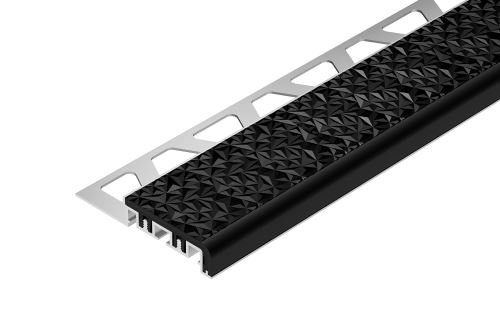 Schlüter-TREP-V42 schodová lišta, hliník komaxit grafitovo čierna, v: 11 mm, d: 1,5 m