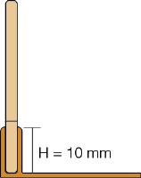 Schlüter-SHOWERPROFILE-SB spádový klin, nerez kartáč V2A, v: 10 mm, v2: 10 mm, d: 1,6 m (2)