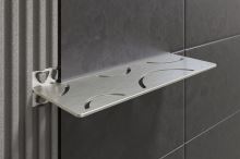 Schlüter-SHELF-W-S1 polica do sprchy, kamenná sivá, 300x115 mm, 1 ks, Curve (2)