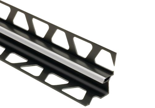 Schlüter-DILEX-EKE lišta pre kútové škáry, pastelovo sivá, v: 11 mm, v2: 10 mm, d: 2,5 m