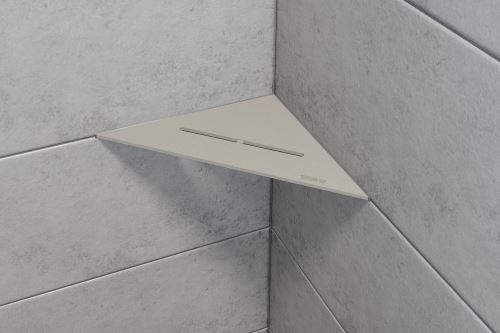 Schlüter-SHELF-E-S1 polica do sprchy, kamenná sivá, 210x210 mm, 1 ks, Pure