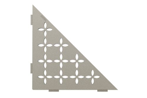 Schlüter-SHELF-E-S1 polica do sprchy, kamenná sivá, 210x210 mm, 1 ks, Floral