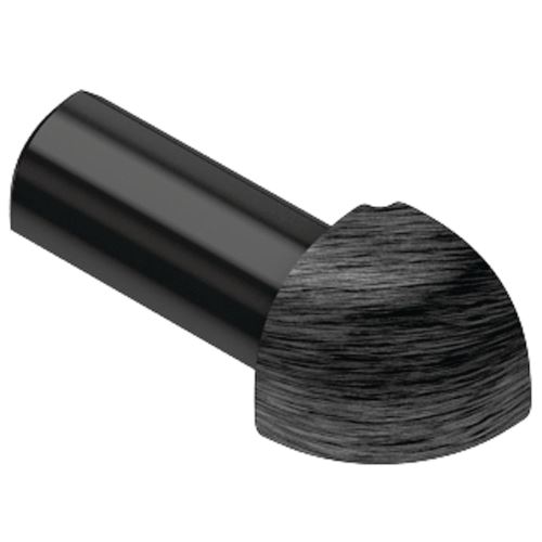 Schlüter-RONDEC-AGSB vonkajší roh, hliník elox grafitovo čierny kartáč, v: 6 mm, 1 ks