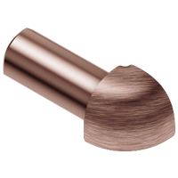 Schlüter-RONDEC-AKGB vonk. roh k ukonč. lište "C", hliník elox meď kartáč, v: 6 mm, 1 ks Schlüter-RONDEC-AKGB vonk. roh k ukonč. lište "C", hliník elox meď kartáč, v: 6 mm, 1 ks