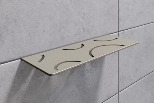 Schlüter-SHELF-W-S1 polica do sprchy, kamenná sivá, 300x115 mm, 1 ks, Curve